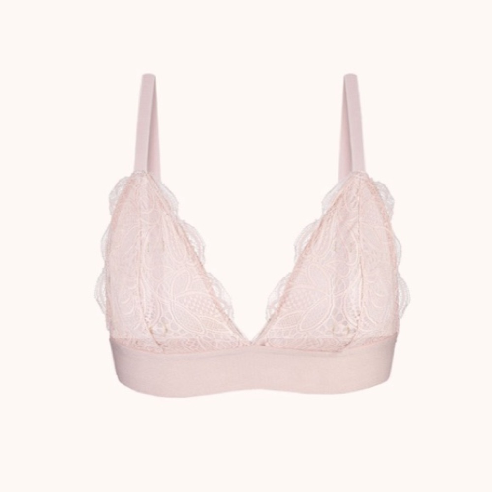 Lively Wireless Long Lined Lace Triangle Bralette